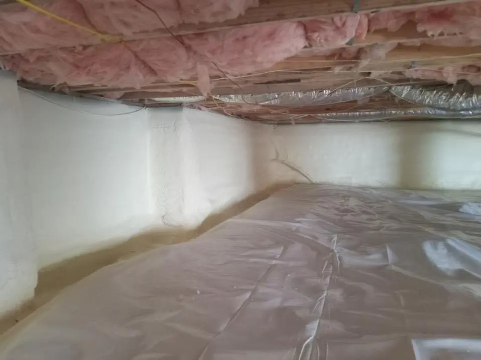 Crawl space encapsulation with closed-cell spray foam for Spray Foam Roofing in Kinderhook