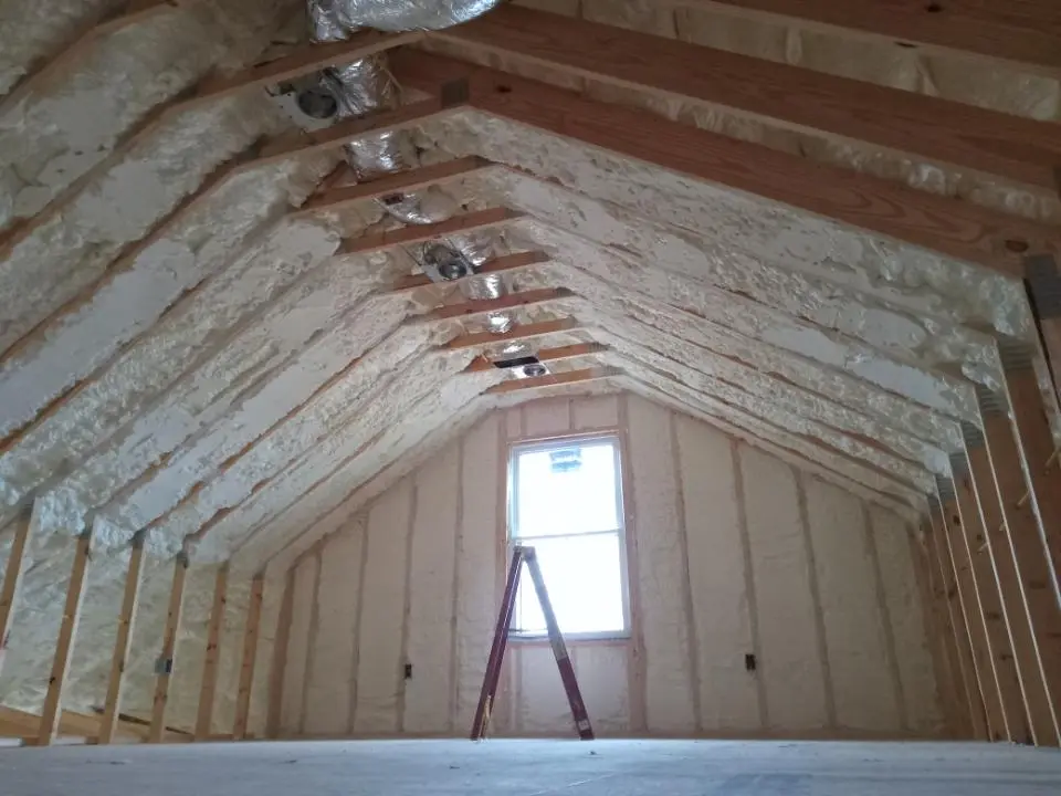 Spray foam roofing application for Crawl Space Insulation project in Kinderhook